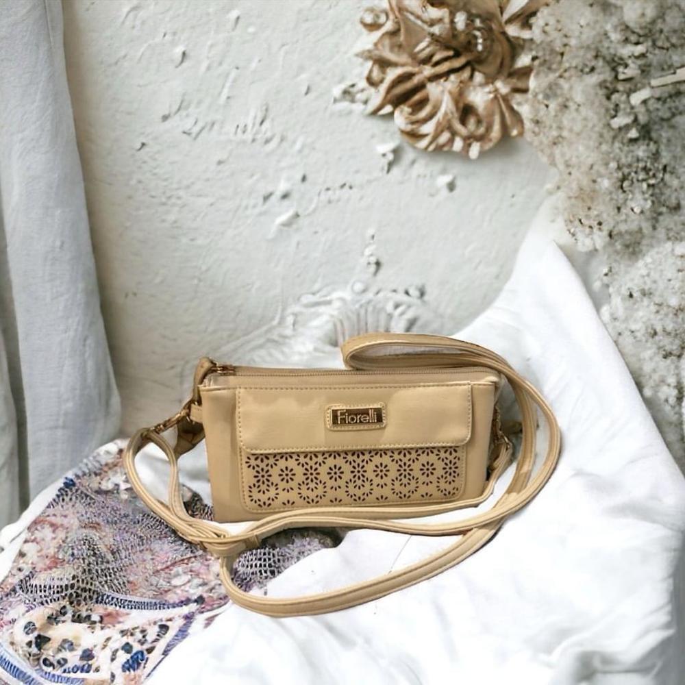 $5$ ADD 0N Women's Florelli cream vegan leather Crossbody wallet Bag